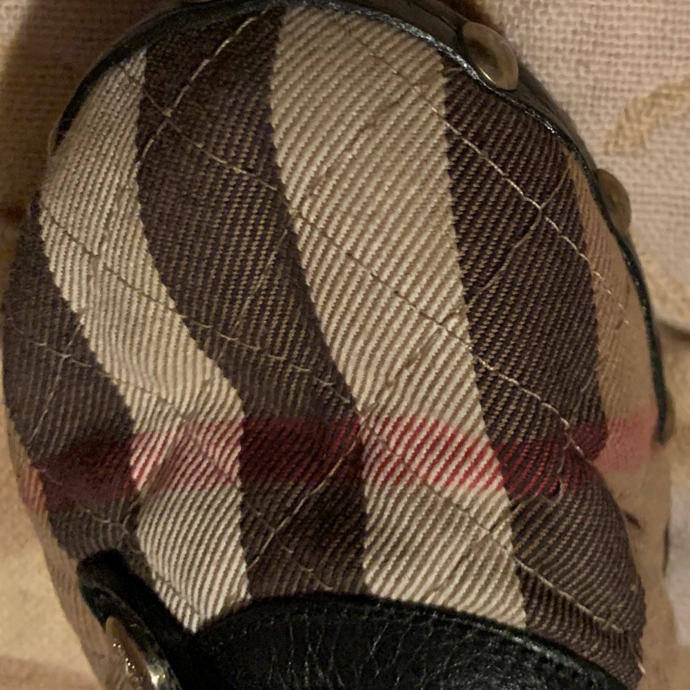 Vintage Burberry Wooden Clog in Classic Tartan